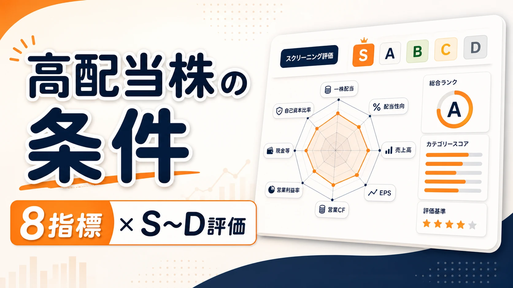 【2026年版】高配当株スクリーニング条件｜独自8指標とS〜D評価基準